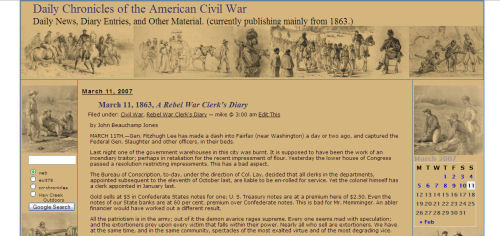 Daily Chronicles of the American Civil War