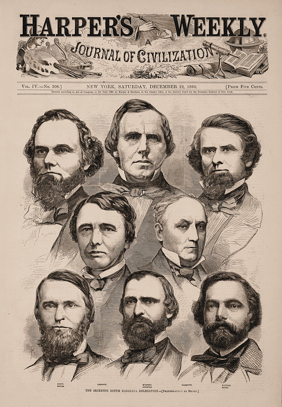The Seceding South Carolina Delegation, Harper's Weekly, December 22, 1860.