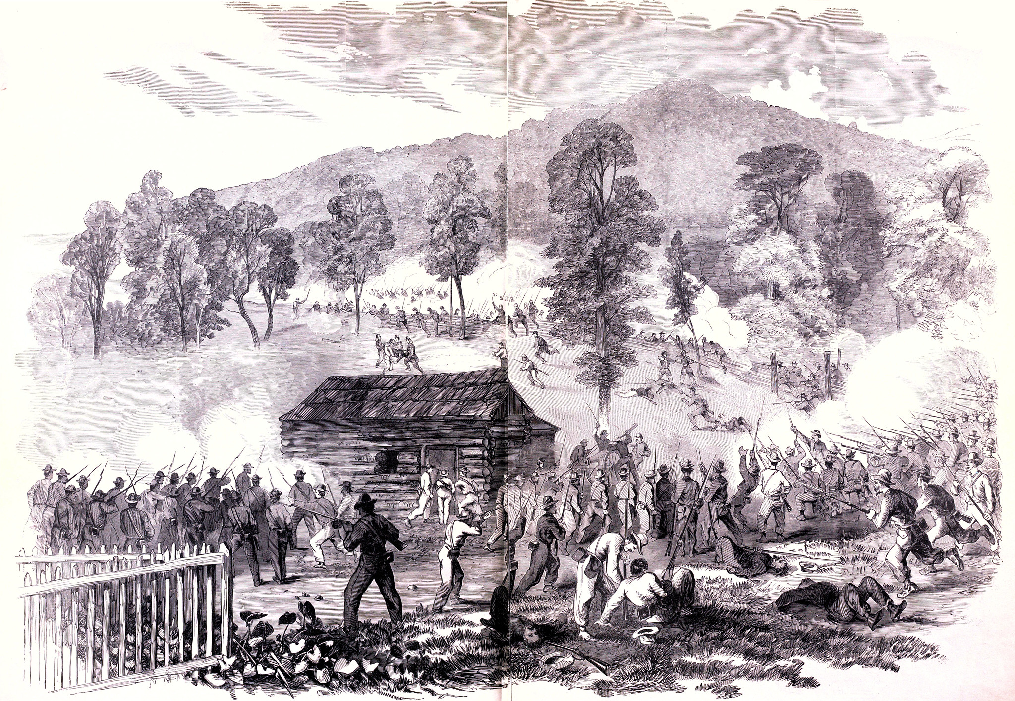 The Battle of Rich Mountain, Beverly Pike, Va., between a Division of Major General McClellan's Command, led by General Rosecrans, and the Confederate Troops under Colonel Pegram, July 11th, 1861