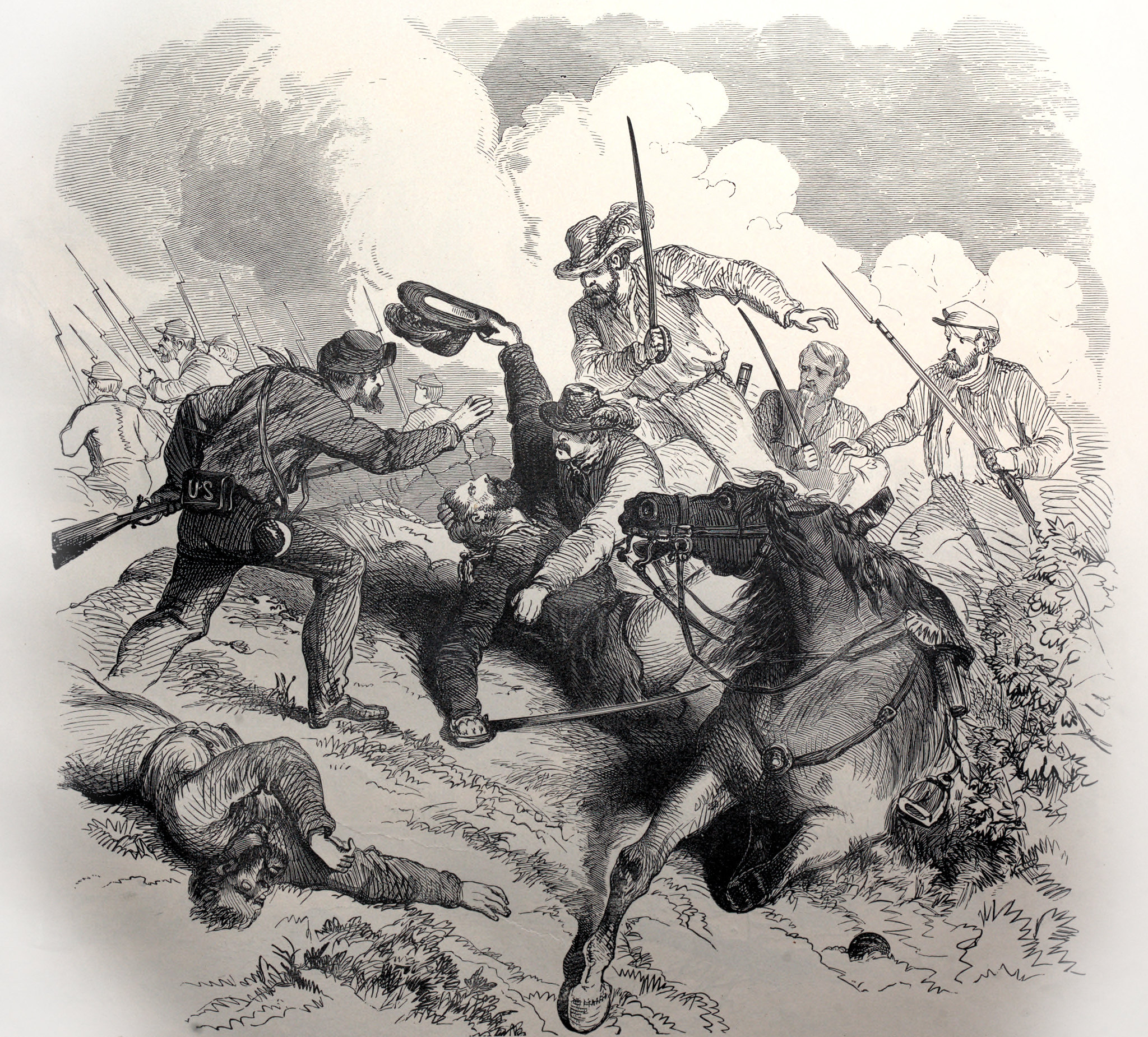 The Death of General Nathaniel Lyon, at the Battle of Wilson's Creek, near Springfield, Mo