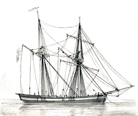 Typical 2 masted schooner