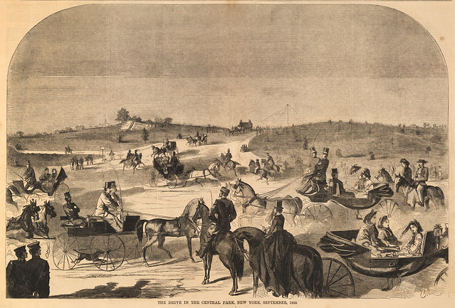 Winslow Homer, The Drive in the Central Park, New York, September 1860, from Harper's Weekly, September 15, 1860,  wood engraving on paper