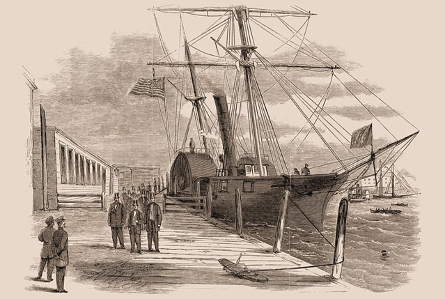 Arrival of the Revenue Cutter Harriet Lane at the Battery - Land of the Prince of Wales, Accompanied by the Duke of Newcastle, Lord Lyons, Earl St. Germains, and the rest of the Suite, Thursday, October 11, 1860