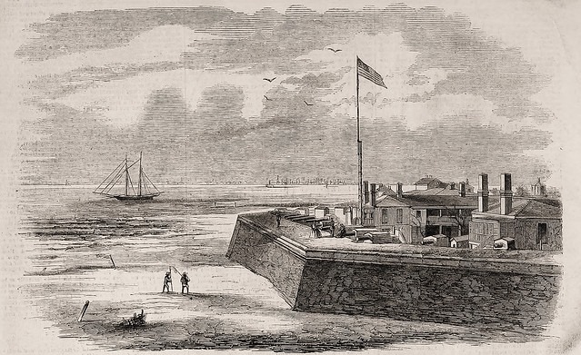 Exterior View of Fort Moultrie, On Sullivan's Island, in the Harbor of Charleston, S.C. as it Appeared Previuos to the Evacuation. - from a Photograph by _ Luce, Esq.