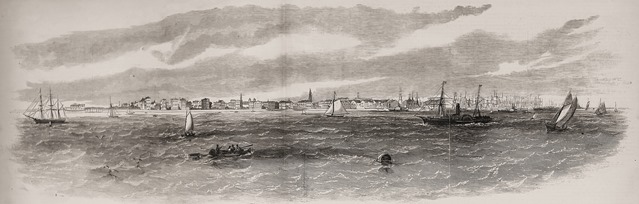 General View of the Harbor and the City of Charleston, S.C. - From a Sketch by Our Special Artist.