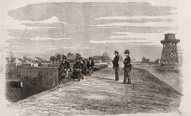 View of the Ramparts of Fort Moultrie, Charleston Harbor, S. C. - from a Photograph by _ Luce, Esq.