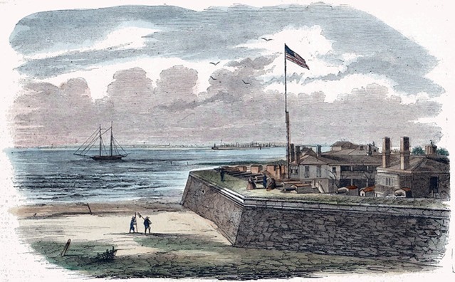 Exterior View of Fort Moultrie, On Sullivan's Island, in the Harbor of Charleston, S.C. as it Appeared Previuos to the Evacuation.—from a Photograph by __Luce, Esq.