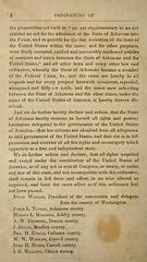 AN ORDINANCE  To dissolve the union now existing between the State of Arkansas and the other states united with her under the compact entitled "The constitution of the United States of America".