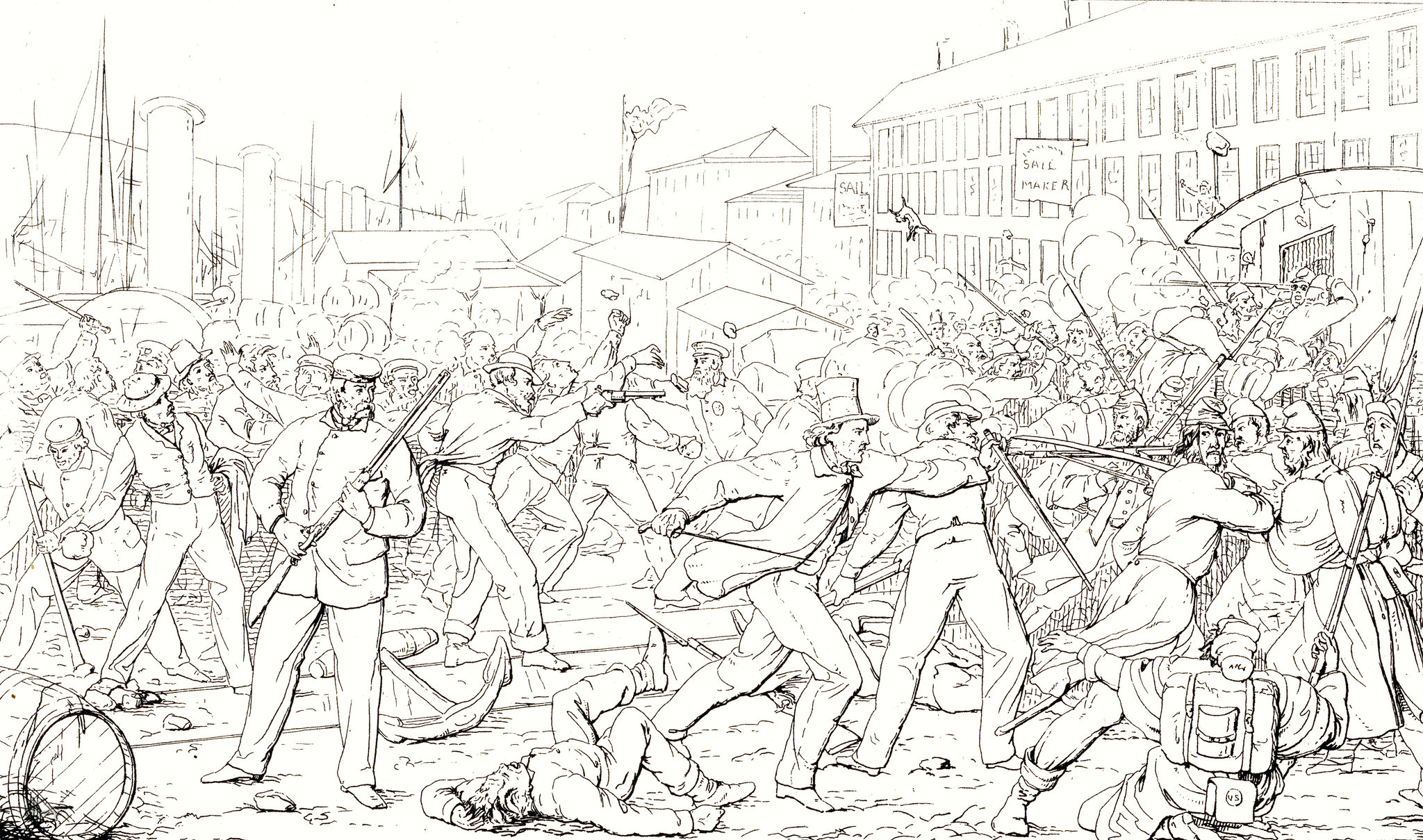 Battle in Baltimore, April 19, 1861