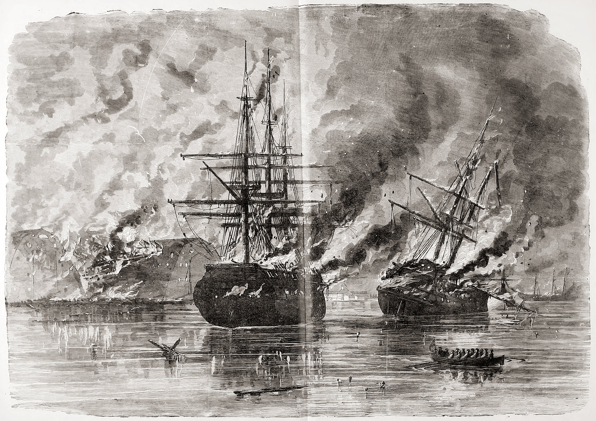 Burning of the Gosport Navy Yard, Norfolk, Va. April 21st, 1861
