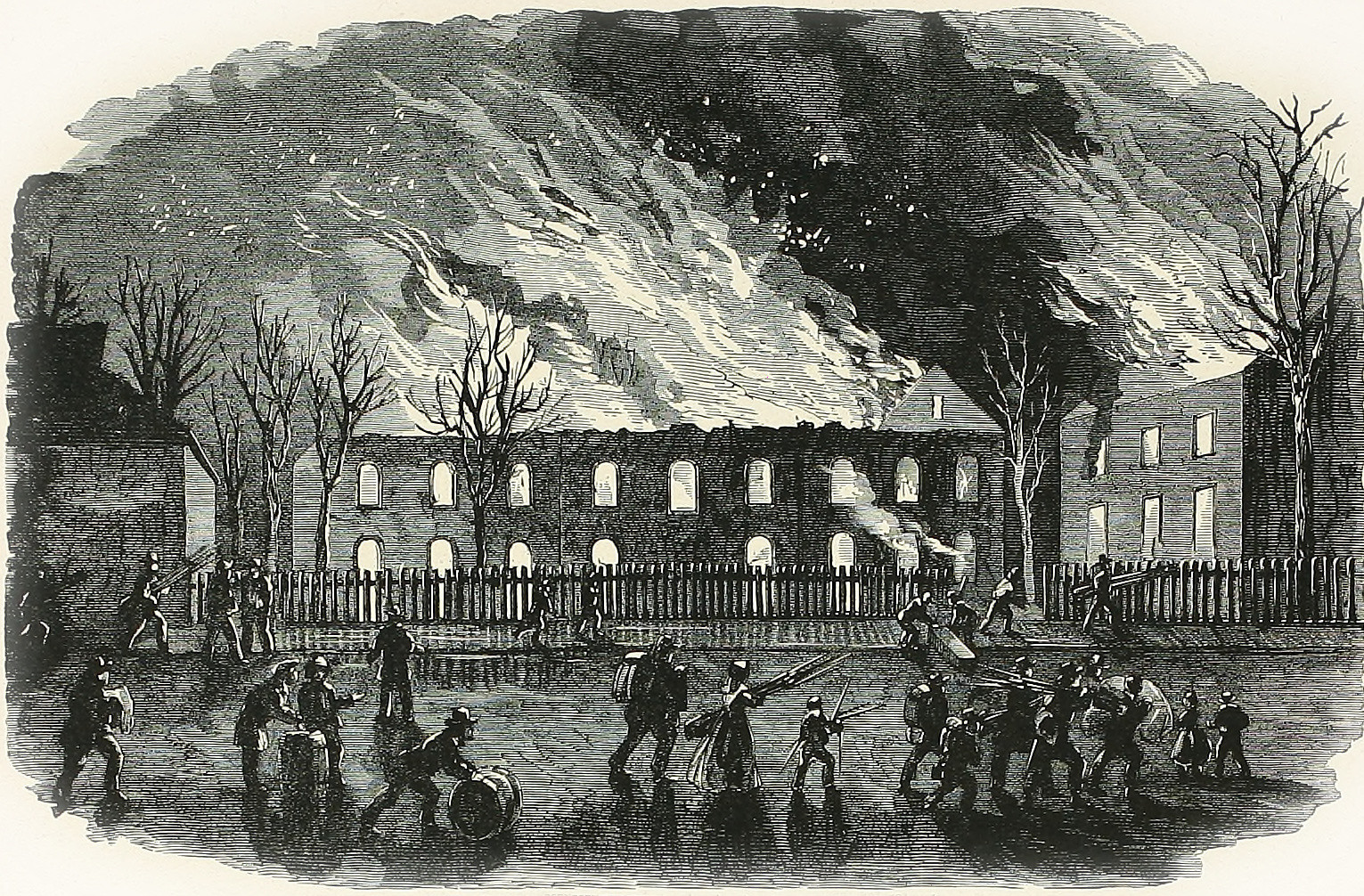 Burning of the United States Arsenal at Harper's Ferry, 10 P.M., April 18, 1861