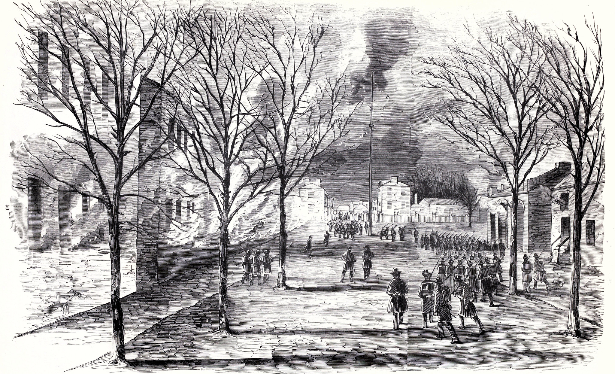Burning of the United States Arsenal at Harper's Ferry, Va., April 18th, 1861