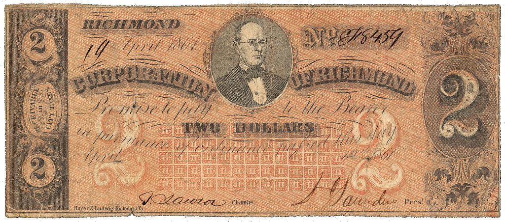 Corporation of Richmond (Virginia), 2 dollars, 1861