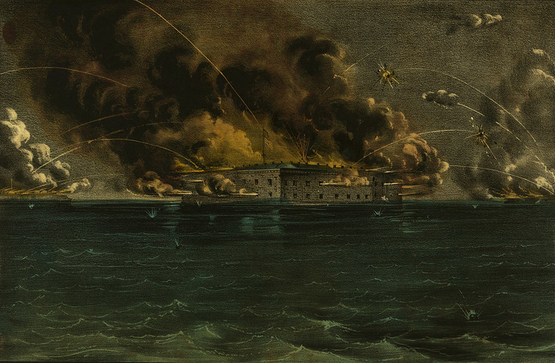 Fort Sumter during the Bombardment