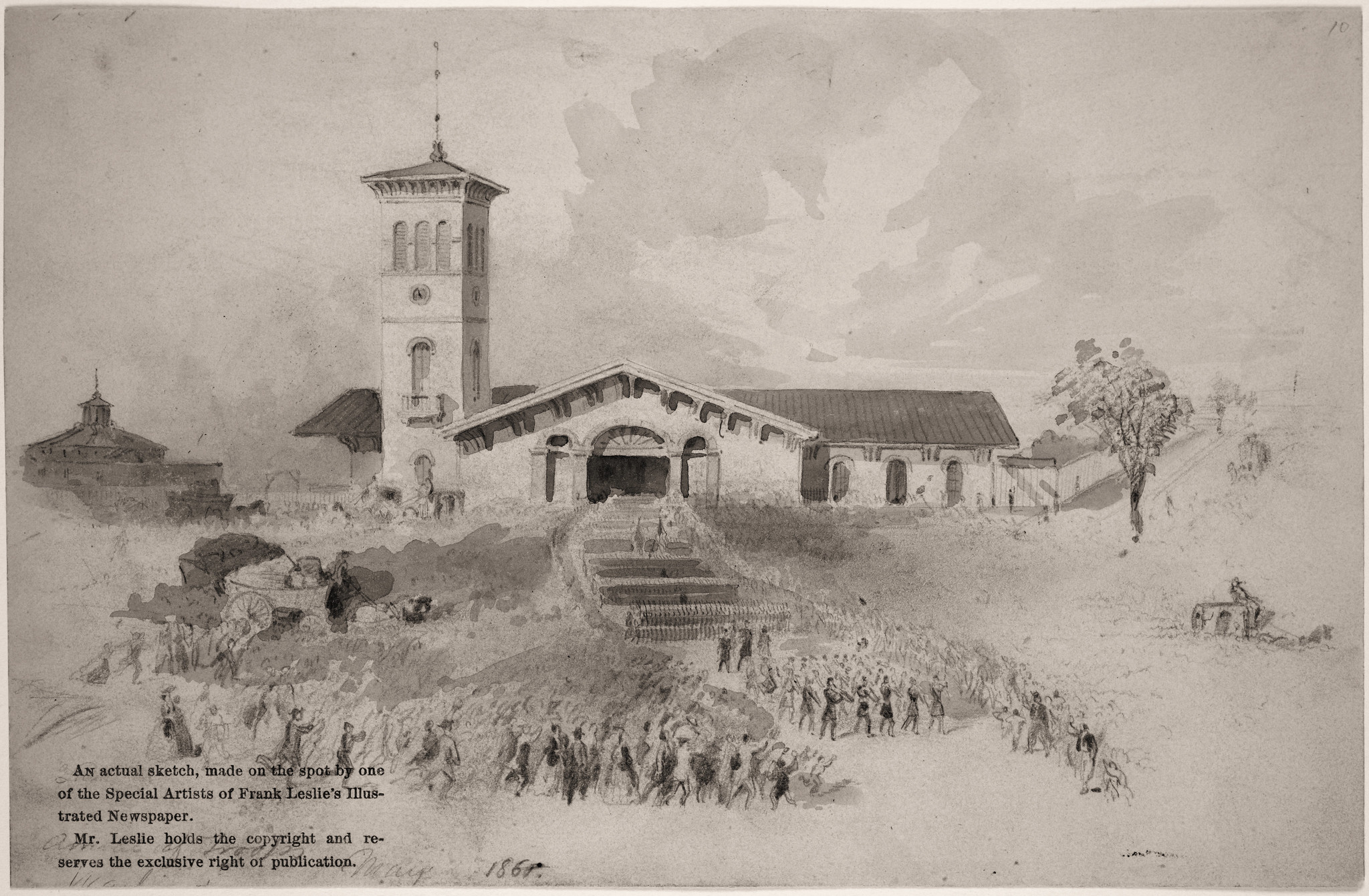 Arrival of the New York 71st regiment at the Railroad Depot, Washington, D.C. May 25, 1861