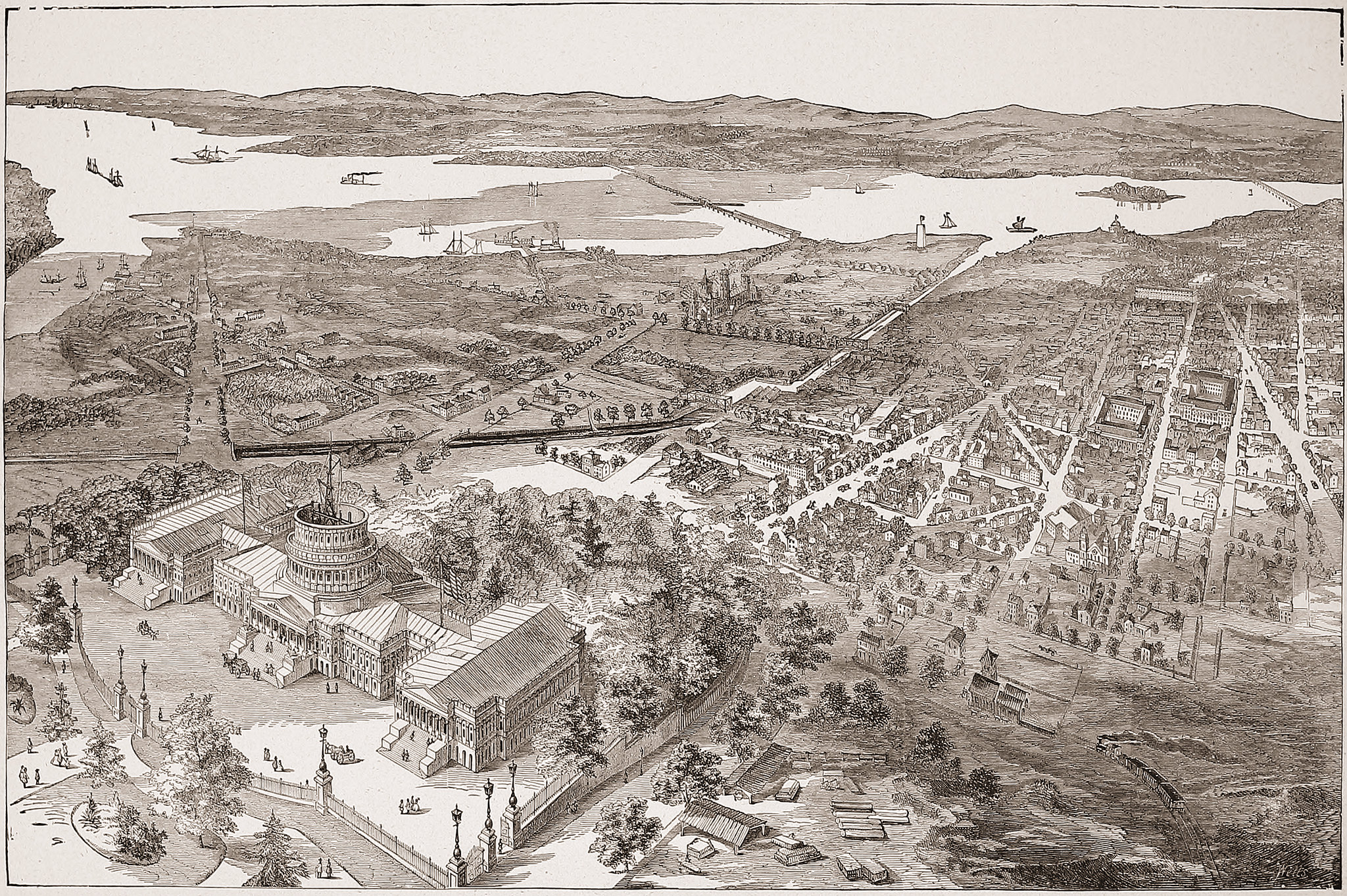 Balloon View of Washington, May, 1861