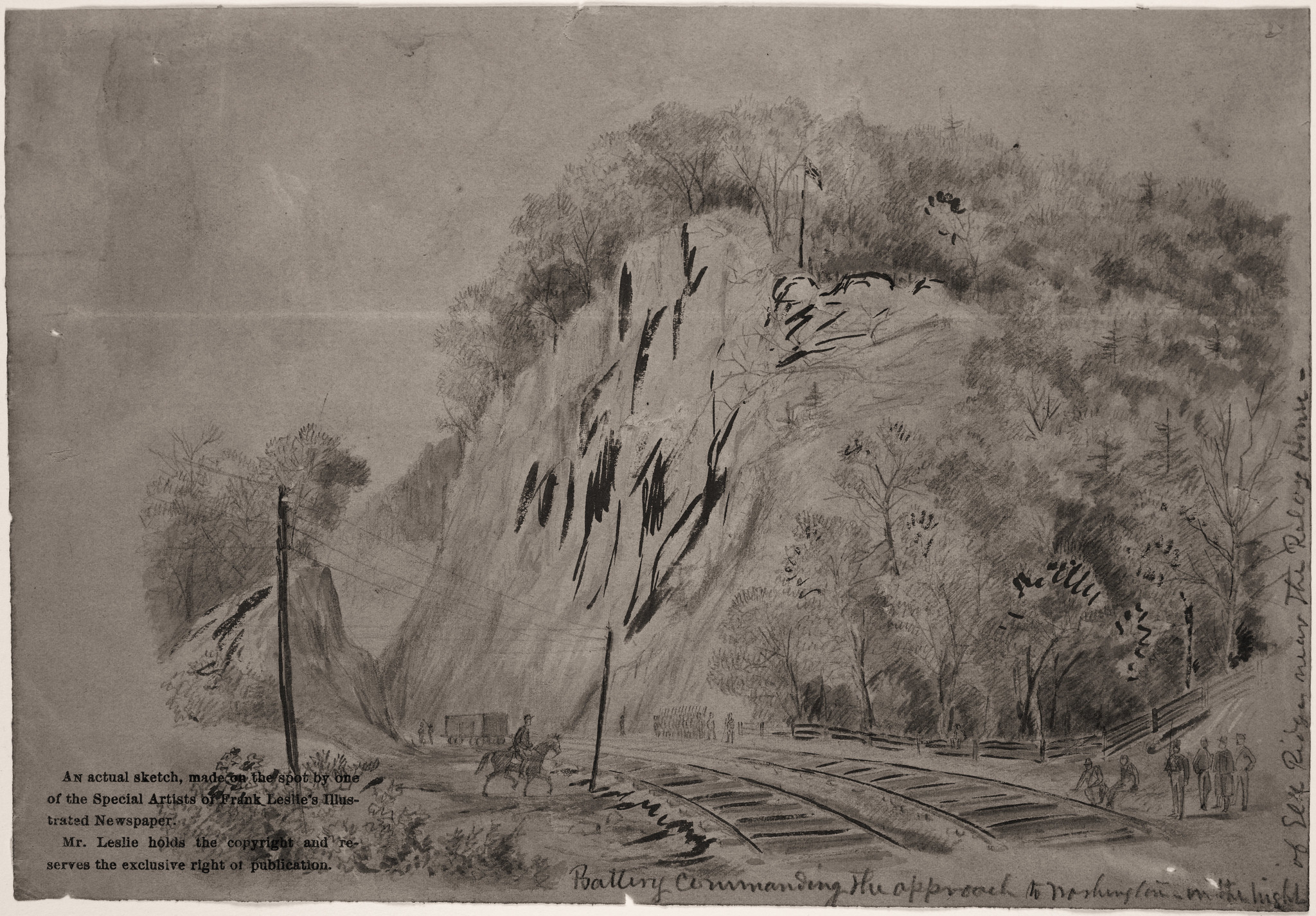 Battery commanding the approach to Washington on the height of ------- Ridge near the relay house; by Arthur Lumley