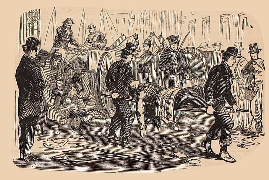 Carrying Away the Dead and Wounded after the Fight Between the Massachusetts Regiment and the People of Baltimore