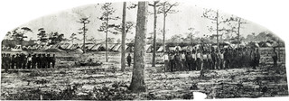 Confederate camp - Photograph showing 9th Miss. Confederate soldiers at camp near Pensacola, Fla., Ap. 1861 attributed to J. D. Edwards (small)