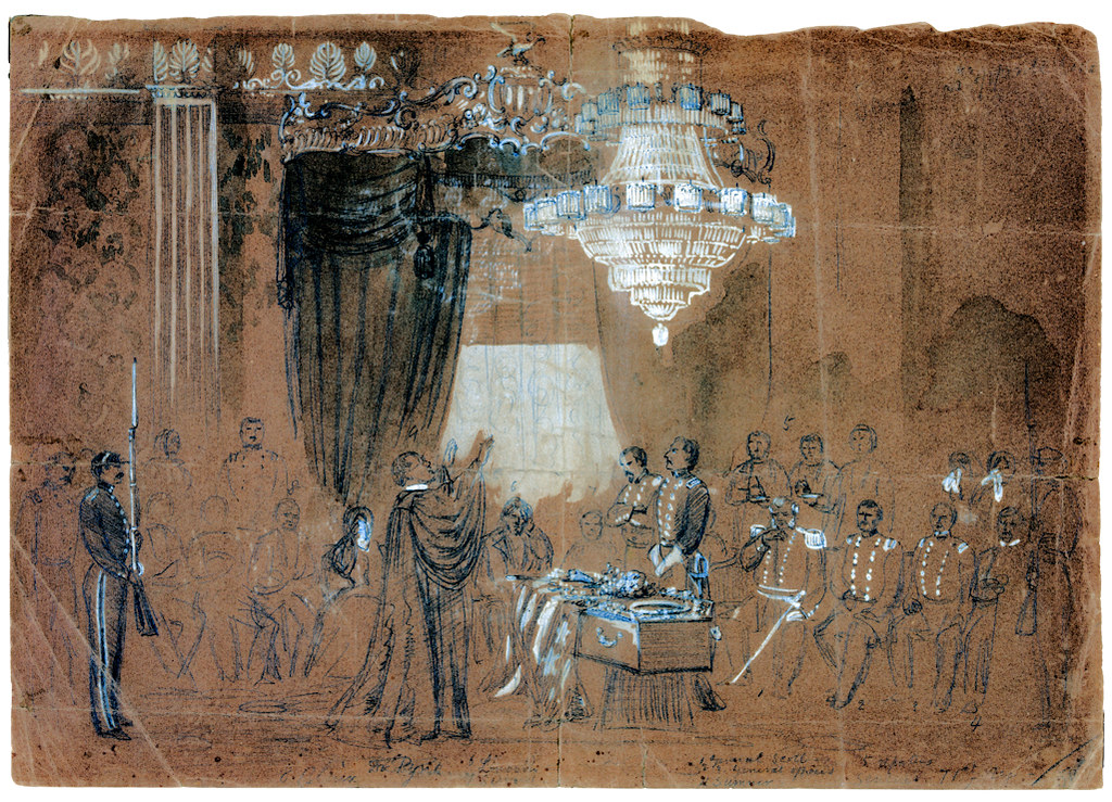 Funeral service over Col. Ellsworth at the White House East Room
