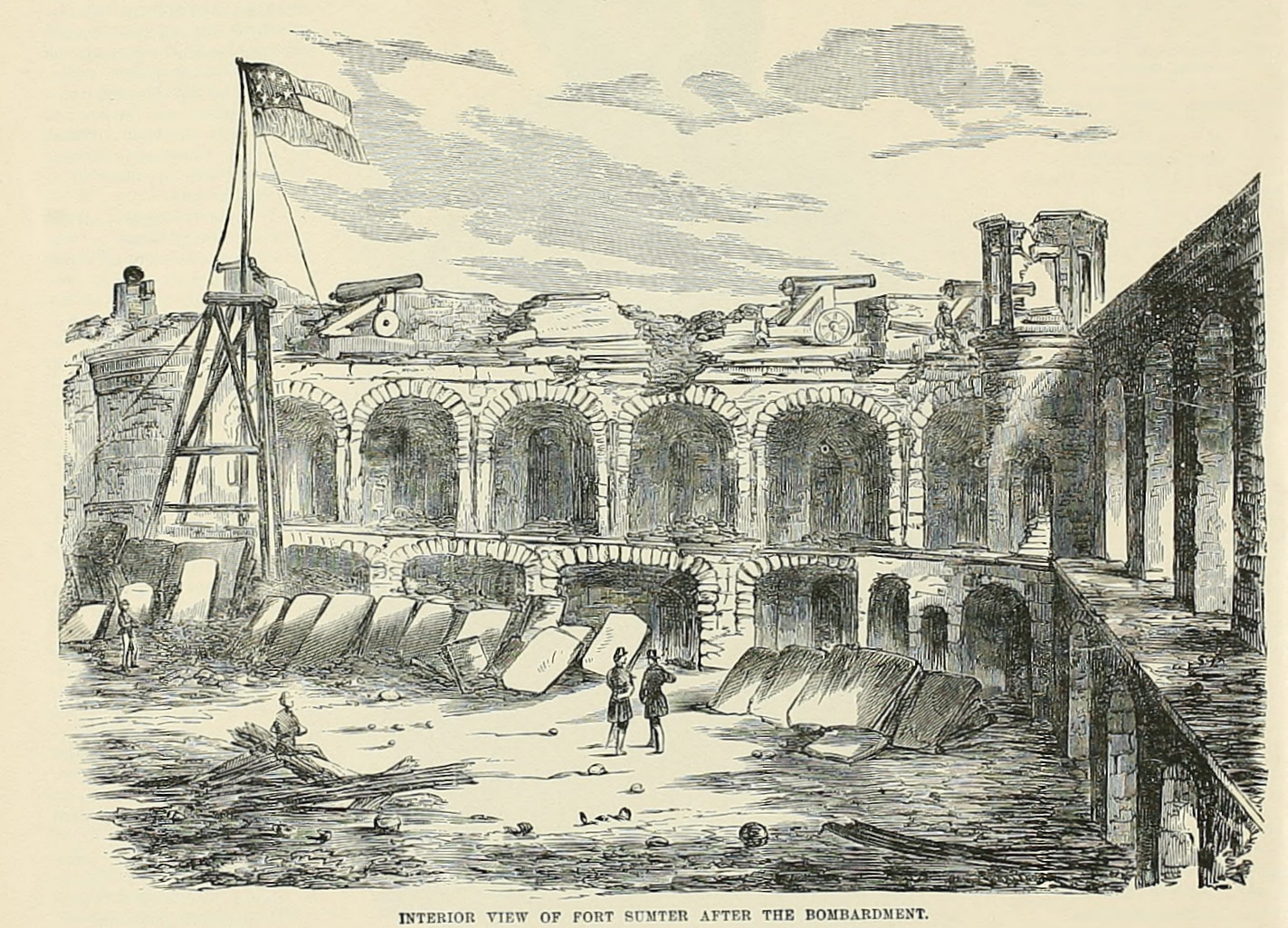 Interior View of Fort Sumter after the Bombardment