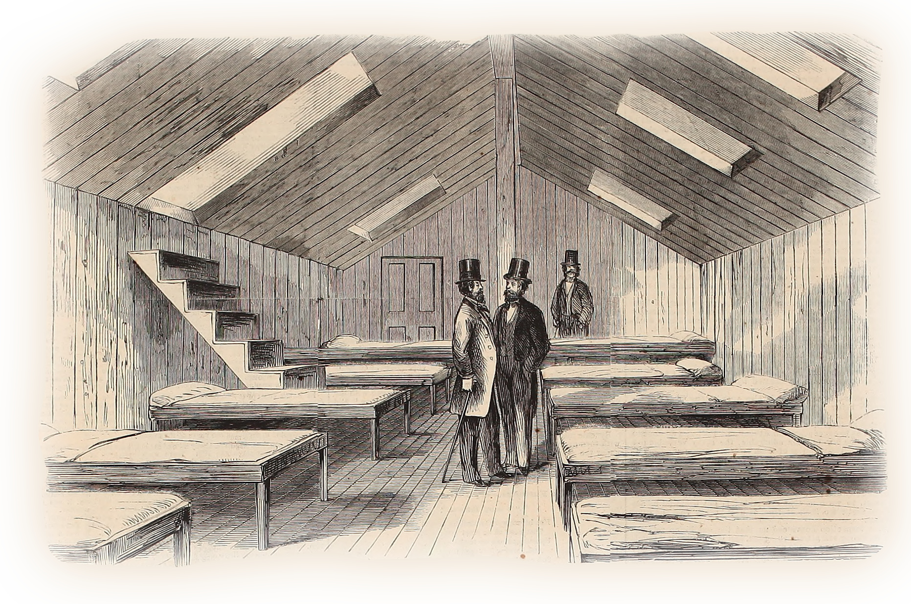 Interior of the Hospital Attached to the Floating Battery in Charleston Harbor, S. C.—From a Sketch by Our Special Artist in Charleston