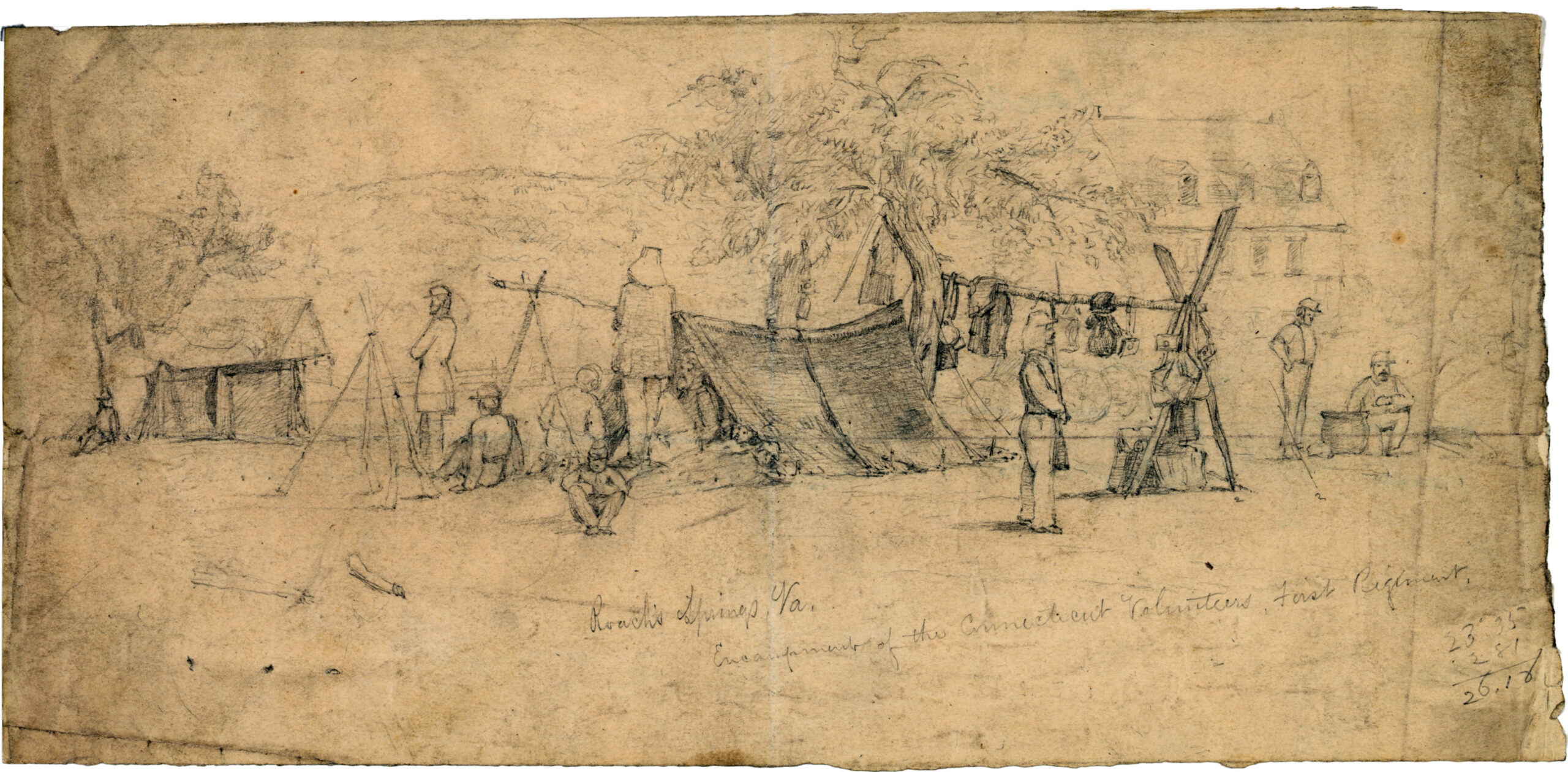 Roach's Springs, Va. Encampment of the Connecticut Volunteers First Regiment
