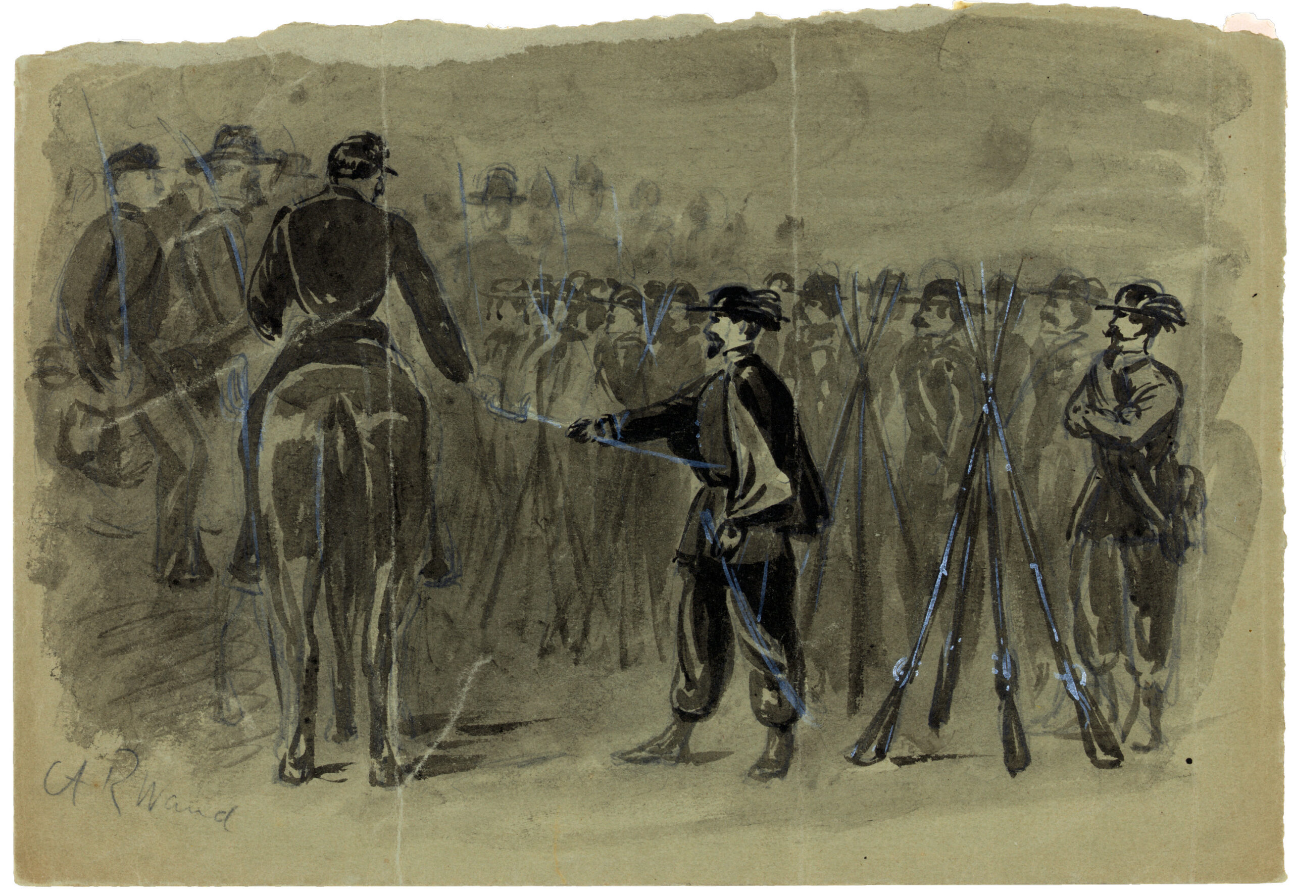 Surrender of the revolting Garibaldi Guards to the U.S. Cavalry, July 8, 1861