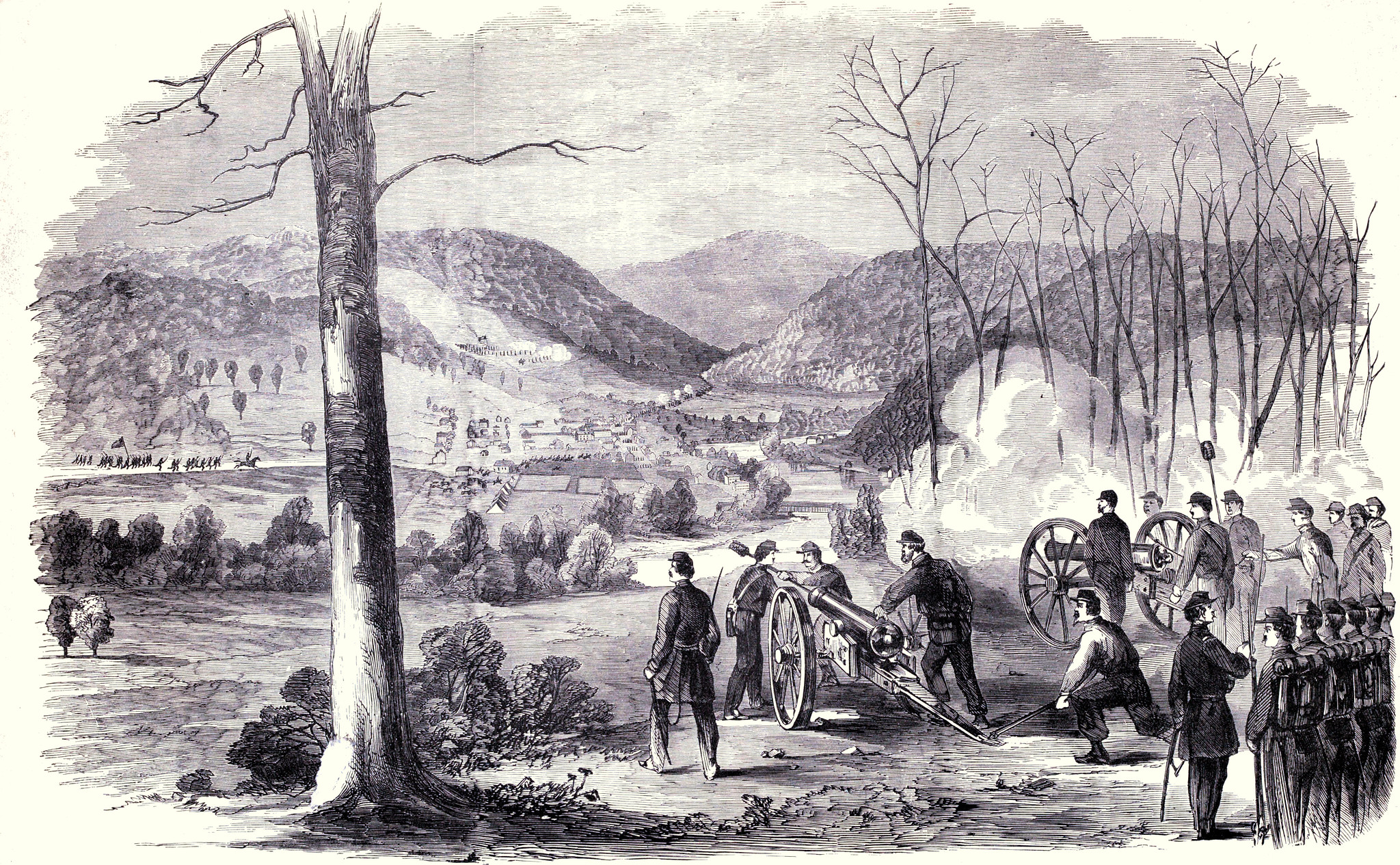 The Fight at Philippi, Va., June 3d, 1861—The United States Troops under Command of Colonel Dumont, Supported by Colonels Kelley and Lander, and the Confederates under Colonel Porterfield