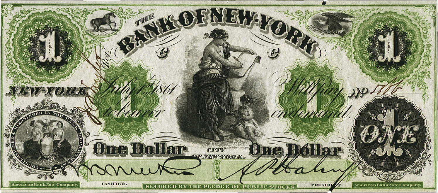Bank of New-York—$1—July 1, 1861