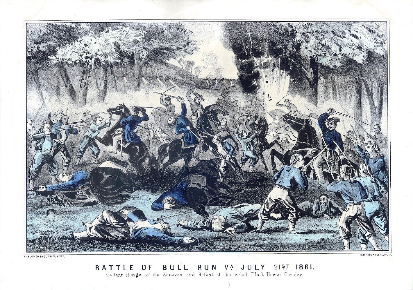 Battle of Bull Run Va July 21st 1861, Gallant Charge of the Zouaves and Defeat of the Rebel Black Horse Cavalry