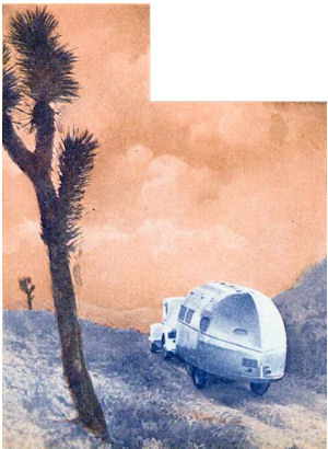 A trailer of streamline design.