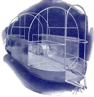 An airplane-type trailer constructed like a cabin plane