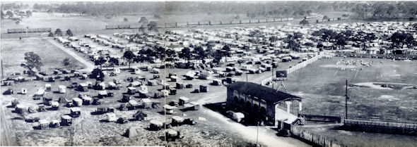 A city of trailers - a tourist park at Sarasota, Fla., with nearly 1,000 units assembled for the convention of a trailer organization.